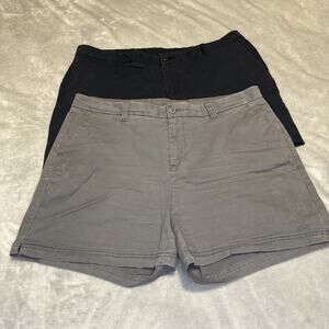 Magellan Shorts Women's Size 16 Black & Olive Colors Outdoors LOT of 2 5" Inseam